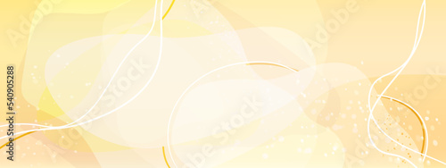 Abstract template with shapes and lines in wheat yellow tones for placing text. Vector summer illustration.