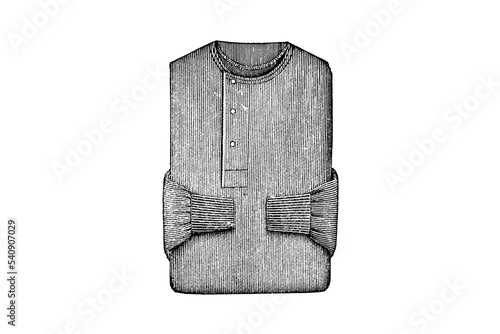 Wool undershirt for men - Victorian era men's underwear – Vintage Illustration