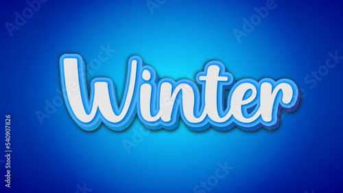 Winter editable 3d text effect templete design