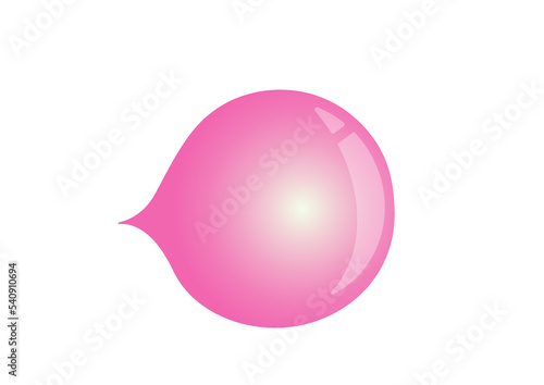 Bubble gum balloon. Blowing bubble gum vector illustration