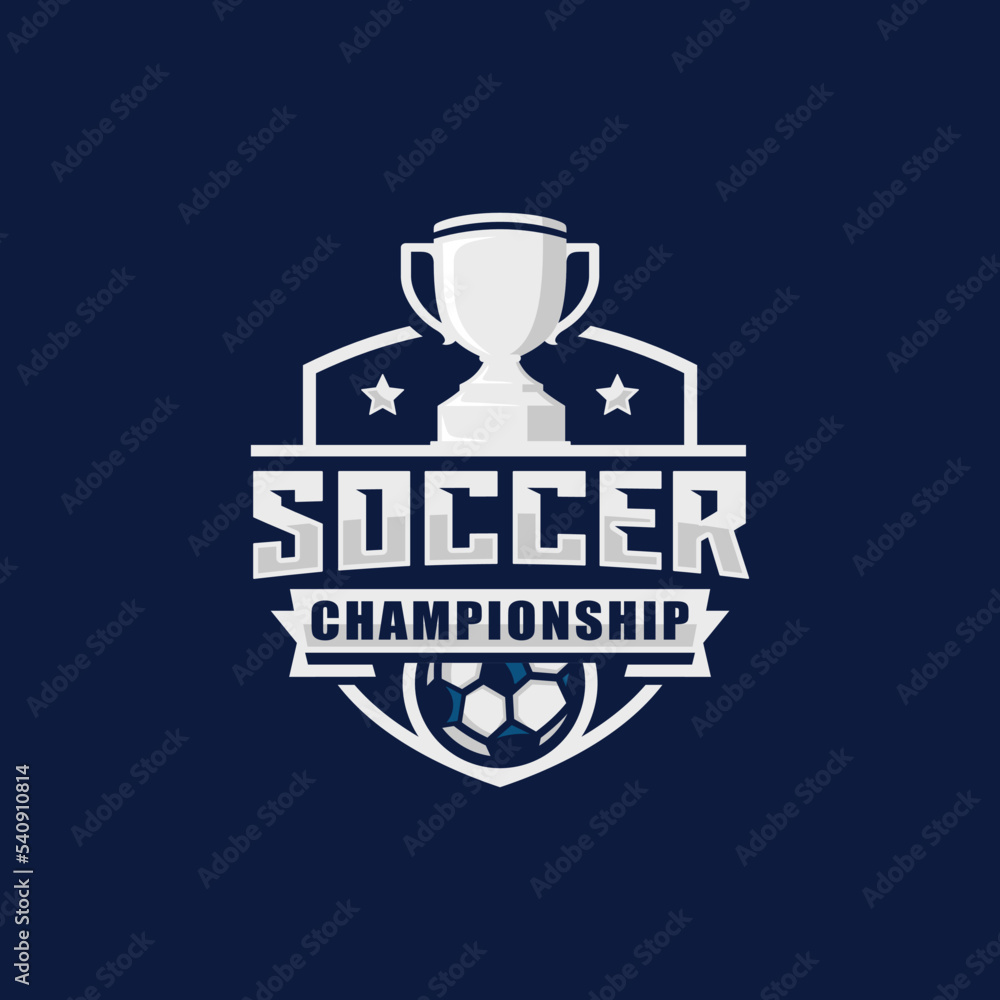 Soccer championship logo design vector Soccer championship logo design vector