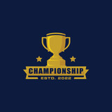 Tournament championship logo vector. Trophy logo