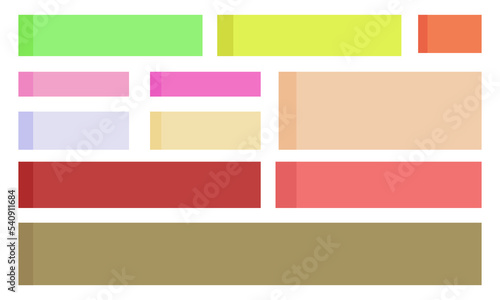 Colorful sticky notes collection set. Vector illustration. EPS 10.