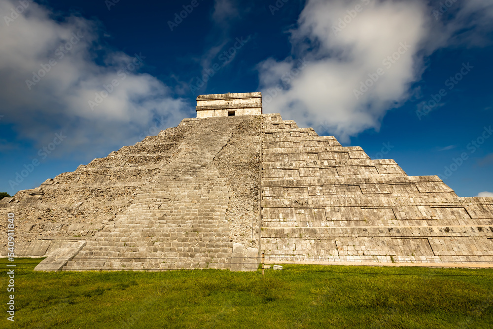 The Chichen-Itza pyramid view in Yucatan, Mexico