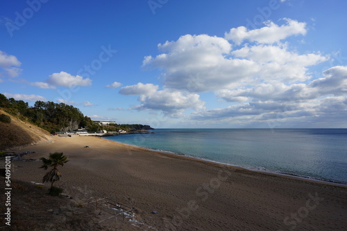 fine beach in the gleaming sunlight