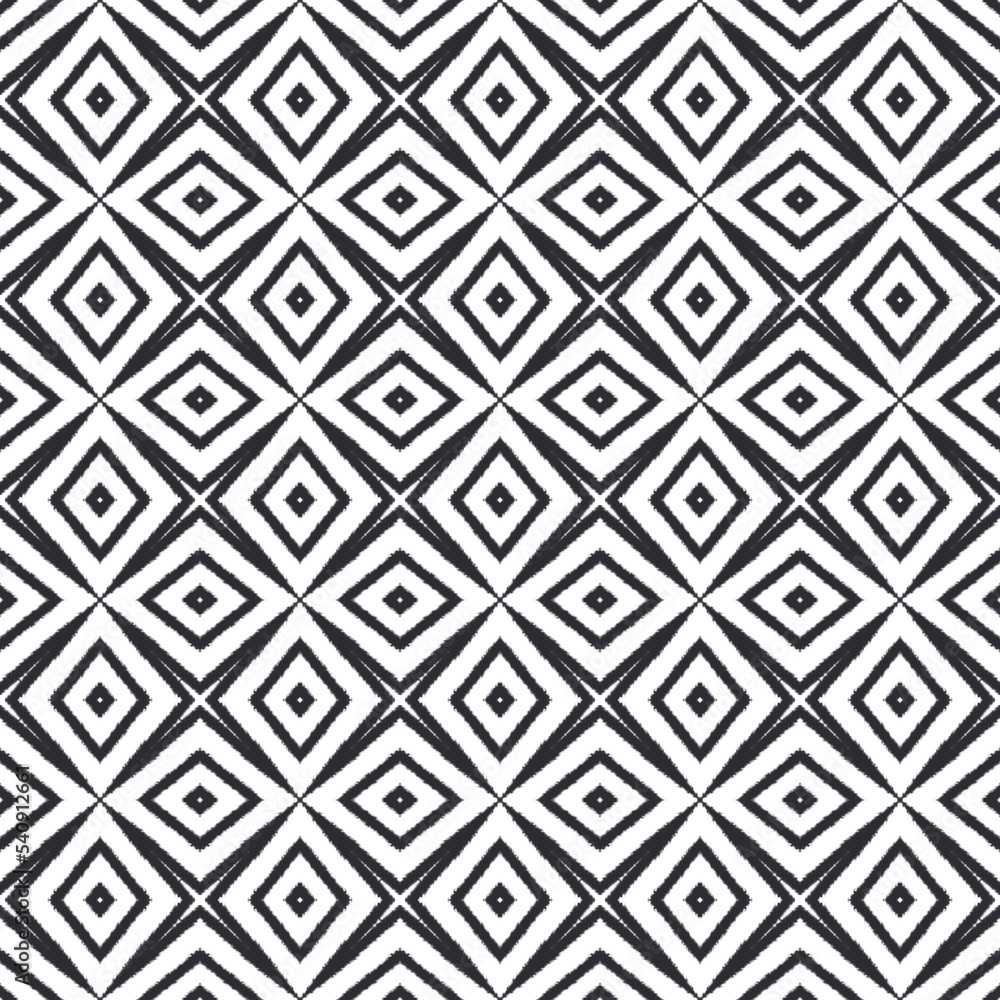 Mosaic seamless pattern. Black symmetrical Mosaic seamless pattern. Black symmetrical