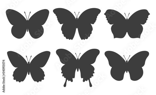 Butterfly silhouette collections. Beautiful butterflies for scrapbooking