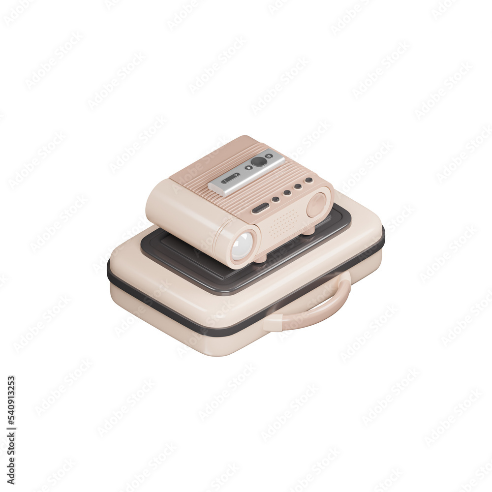 Projector icon isolated 3d render illustration Projector icon isolated 3d render illustration