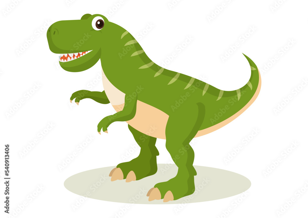 Cartoon dinosaur character isolated on white background Cartoon dinosaur character isolated on white background