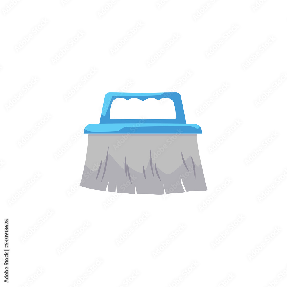 House cleaning brush tool flat vector illustration isolated on background. House cleaning brush tool flat vector illustration isolated on background.