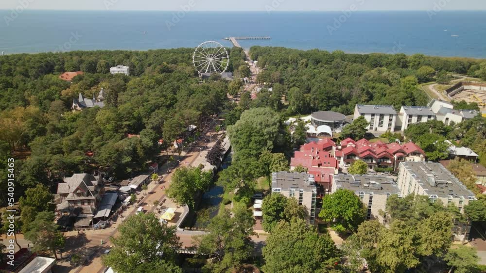 Aerial view of Palanga a famous summer seaside resort town by the Baltic sea in Lithuania Aerial view of Palanga a famous summer seaside resort town by the Baltic sea in Lithuania