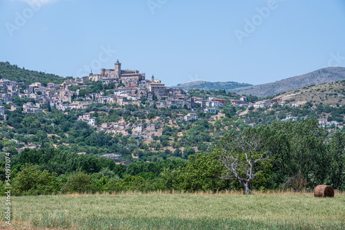 Lanscape of Capestrano with the castle photo