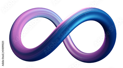 Infinite symbol community connection of metaverse world global network technology system and abstract loop sign element on innovation digital communication. Transparent background. 
