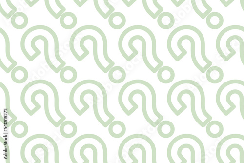 seamless pattern from green question marks isolated on a white background.