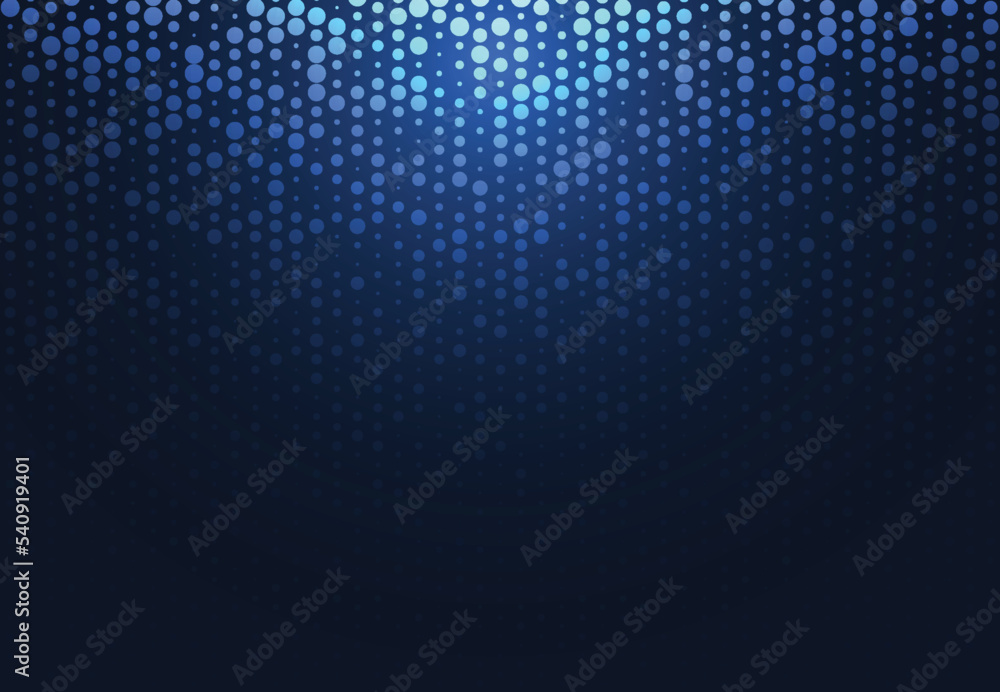Abstract technology digital concept circle pattern on dark blue background. Vector illustration