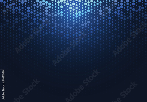 Abstract technology digital concept circle pattern on dark blue background. Vector illustration © royyimzy