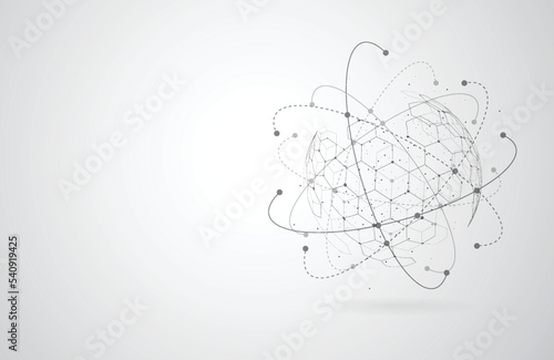 Global network connection. World map point and line composition concept of global business. Vector Illustration