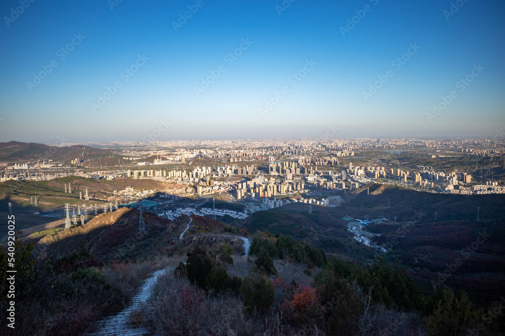 cityscape from mountain top