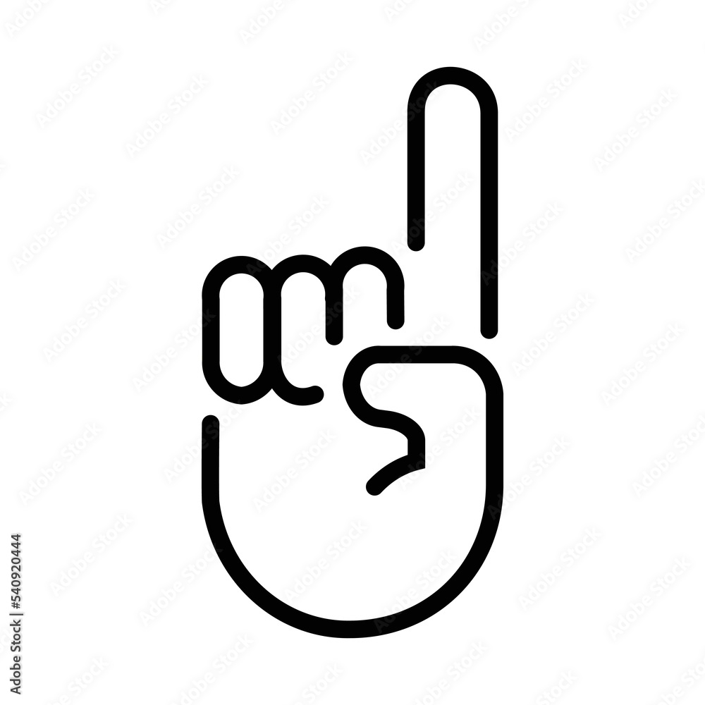 Index Pointing Up vector icon. Isolated Tauhid symbol sign. Single finger pointing upward, which could be used to represent the number one, or to ask a question. Index Pointing Up vector icon. Isolated Tauhid symbol sign. Single finger pointing upward, which could be used to represent the number one, or to ask a question.