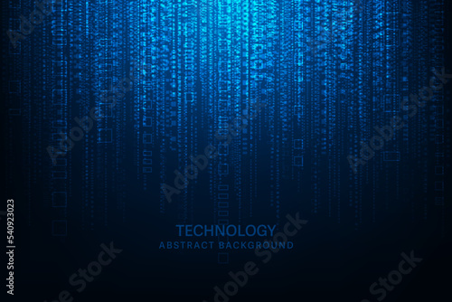 Vector abstract communication concept. Hi tech technology blue background.