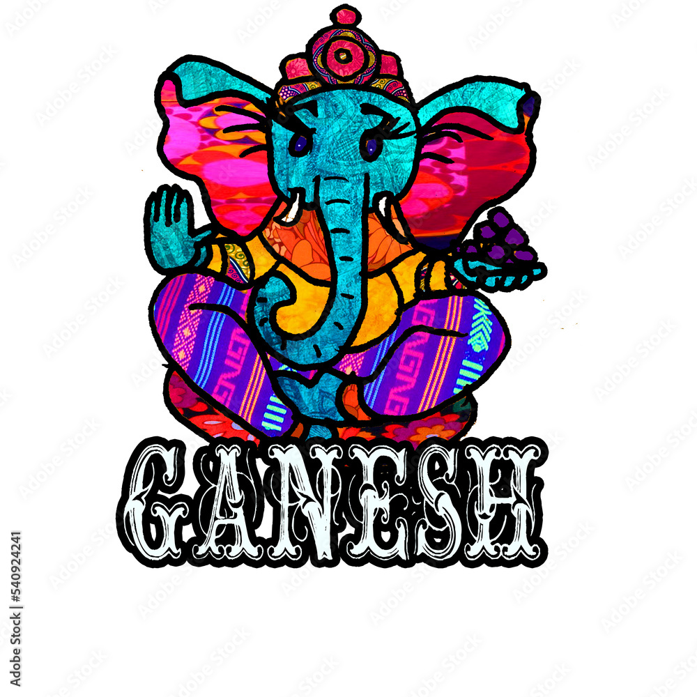 Fototapeta premium Kawaii Ganesh
