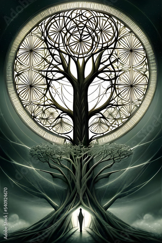tree of life / spiritual tree - garden of eden - tree of the knowledge of good and evil - genesis - sacred / religious geometry symbol - metaphor of life and growth