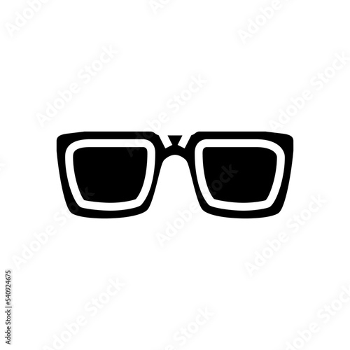 rap glasses frame glyph icon vector. rap glasses frame sign. isolated symbol illustration