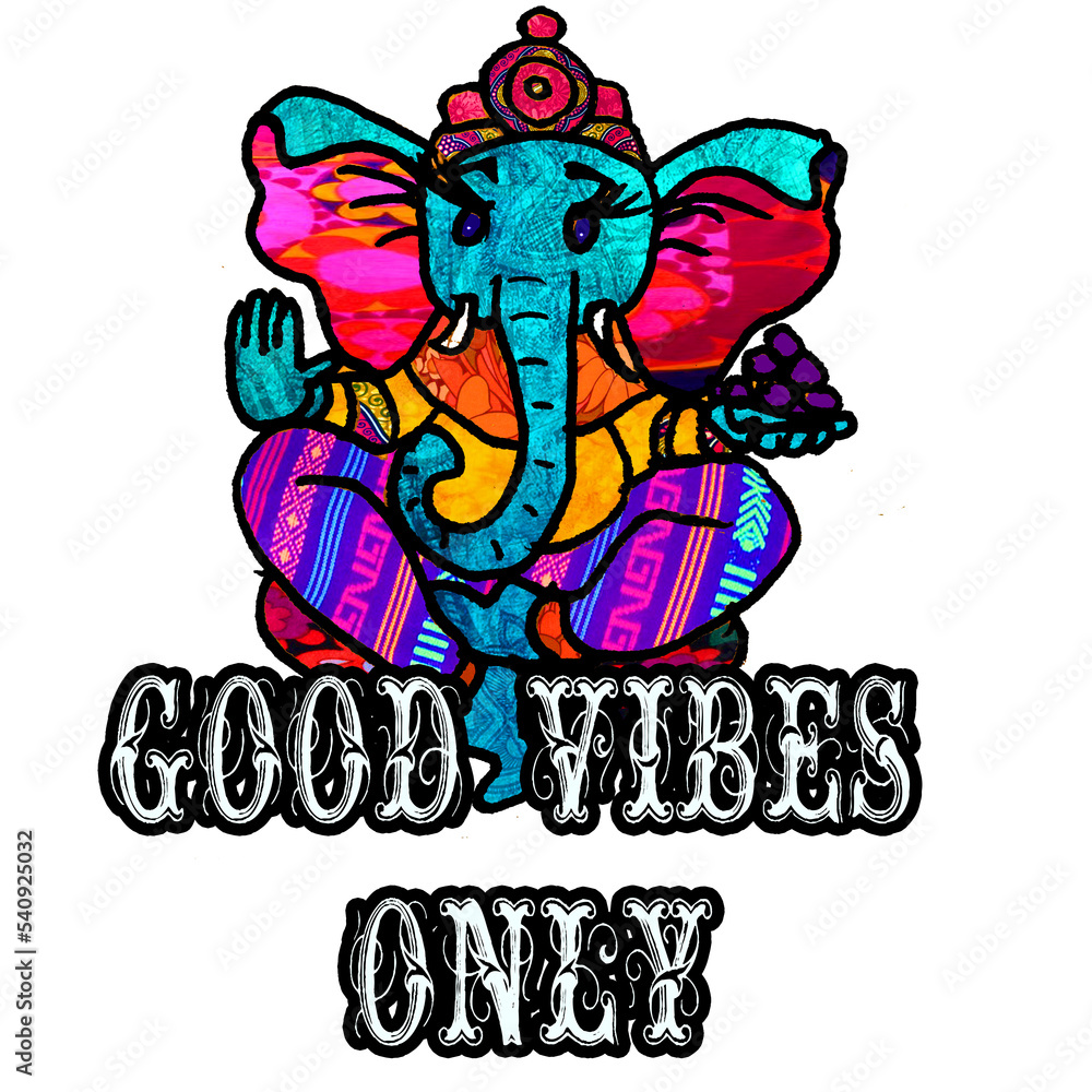 Good Vibes Only Yoga Elephant Good Vibes Only Yoga Elephant