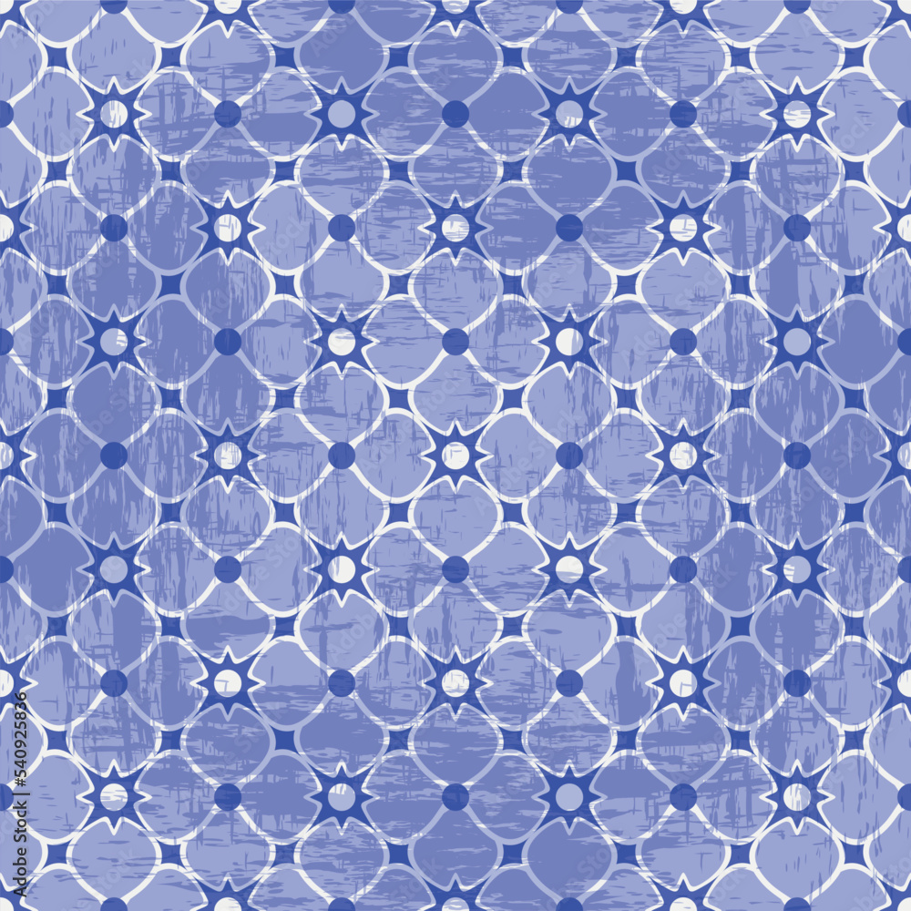 Blue grunge geometric seamless pattern. Vector eps 10 Blue grunge geometric seamless pattern. Vector eps 10
