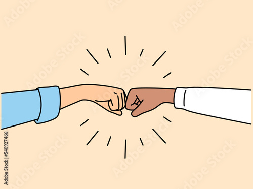 People give fists bump