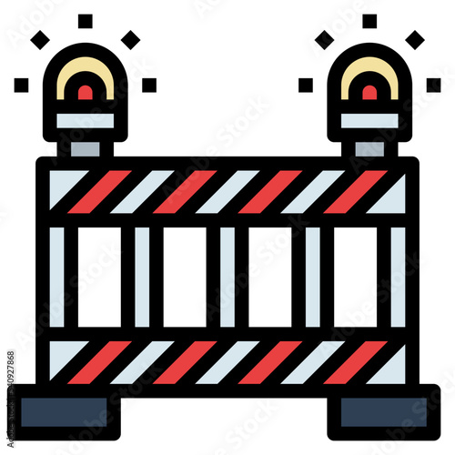 barricade filled color line