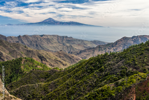 La Gomera view on el Teide Canary islands landscape