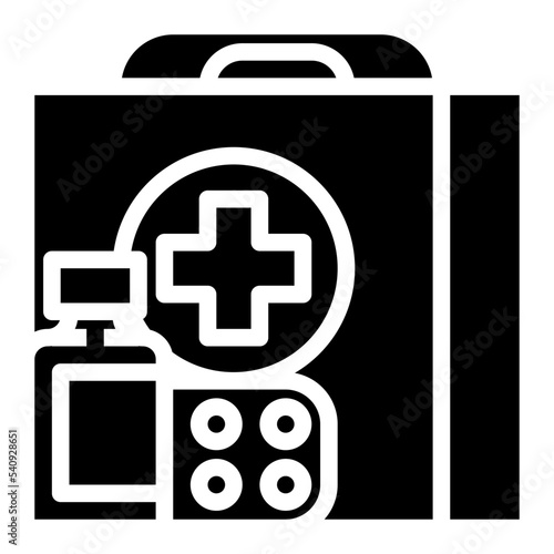 first aid kit glyph icon