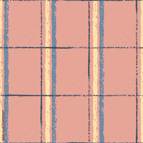 Εκτύπωση καμβά Vector windowpane check coral seamless pattern plaid