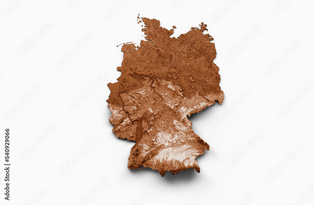 Map of Germany in old style, brown graphics in a retro style Vintage Style. High detailed 3d illustration Map of Germany in old style, brown graphics in a retro style Vintage Style. High detailed 3d illustration