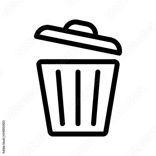 Trash can icon vector color editable