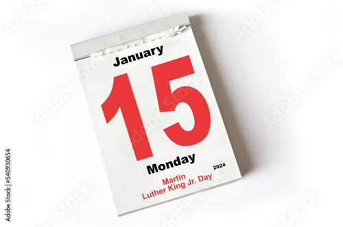 15. January 2024 Martin Luther King Jr Day
