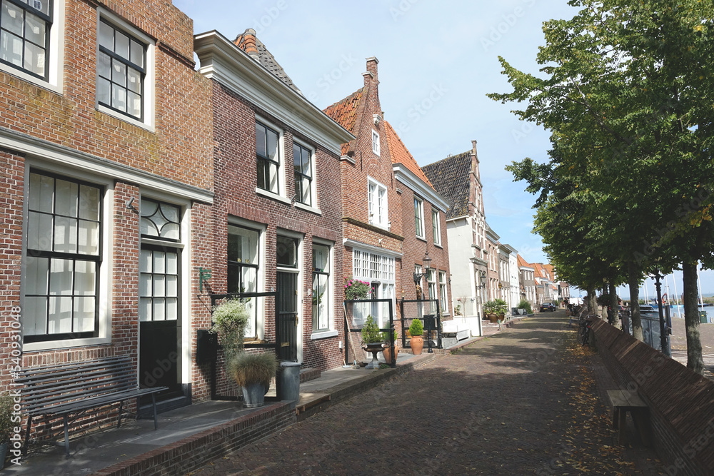 Traditional houses in Medemblik in Noord-Holland