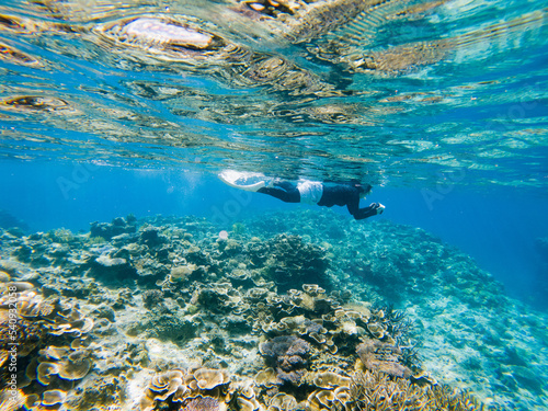 Snorkeling at the Kerama Islands in Okinawa.