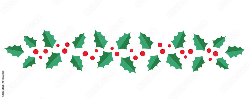Christmas wreath leafs banner Christmas wreath leafs banner