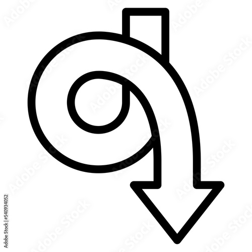 down loop arrow