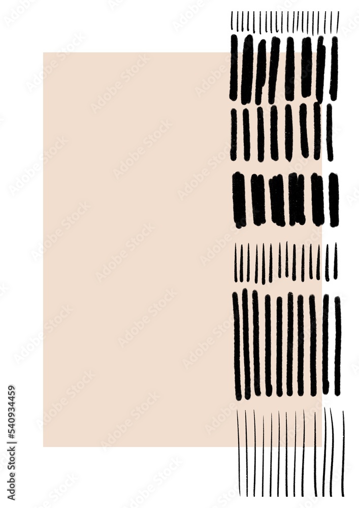 Minimalistic modern print with abstract illustration of scratched lines Minimalistic modern print with abstract illustration of scratched lines