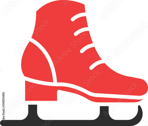 Skating shoes Vector Icon which is suitable for commercial work and easily modify or edit it
