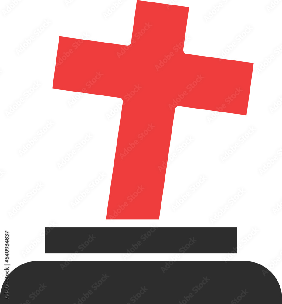 Grave Vector Icon which is suitable for commercial work and easily modify or edit it
