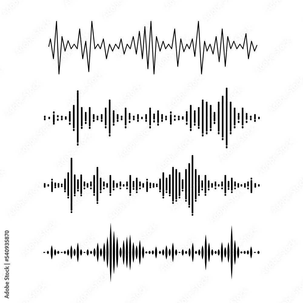 Vector illustration of sound wave Vector illustration of sound wave