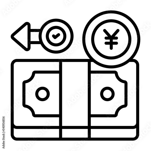 Finance, Transaction, Money Transfer, Premium quality vector illustration concept. line icon symbol.