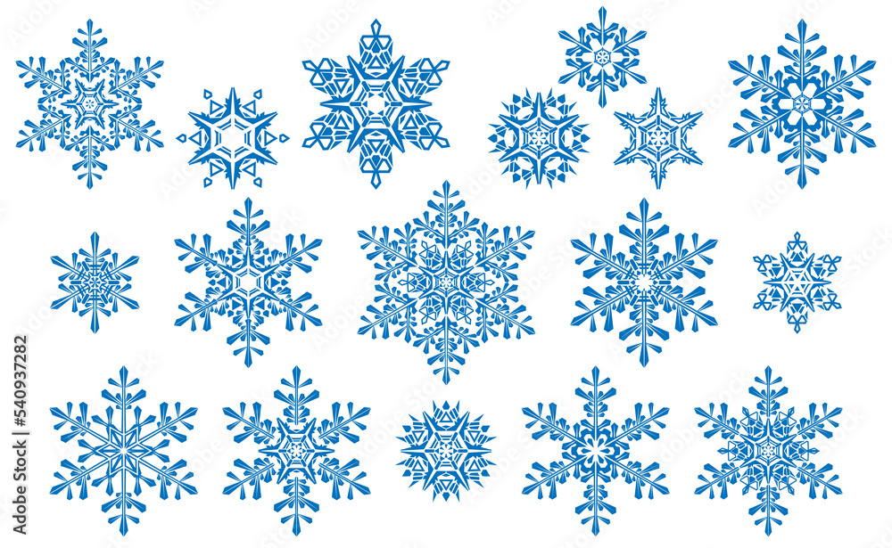 Christmas snowflake template. Vector illustration of a set of snowflakes of different shapes. Sketch for creativity. Christmas snowflake template. Vector illustration of a set of snowflakes of different shapes. Sketch for creativity.