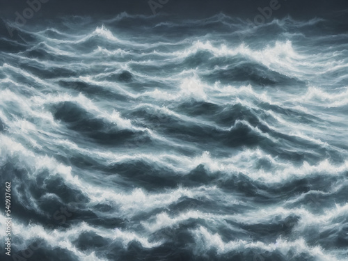 High Tide Waves, Dramatic - Digital Art