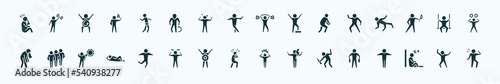 flat filled feelings icons set. glyph icons such as sore human, sexy human, pumped human, positive free content good surprised drunk sleepy happy icons.