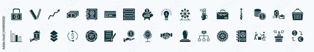 flat filled business icons set. glyph icons such as safe money, big safe, ideas to earn money, business, businesswomen, mortgage loan, nepalese, hair salon, structure, boss reading a document, angry flat filled business icons set. glyph icons such as safe money, big safe, ideas to earn money, business, businesswomen, mortgage loan, nepalese, hair salon, structure, boss reading a document, angry